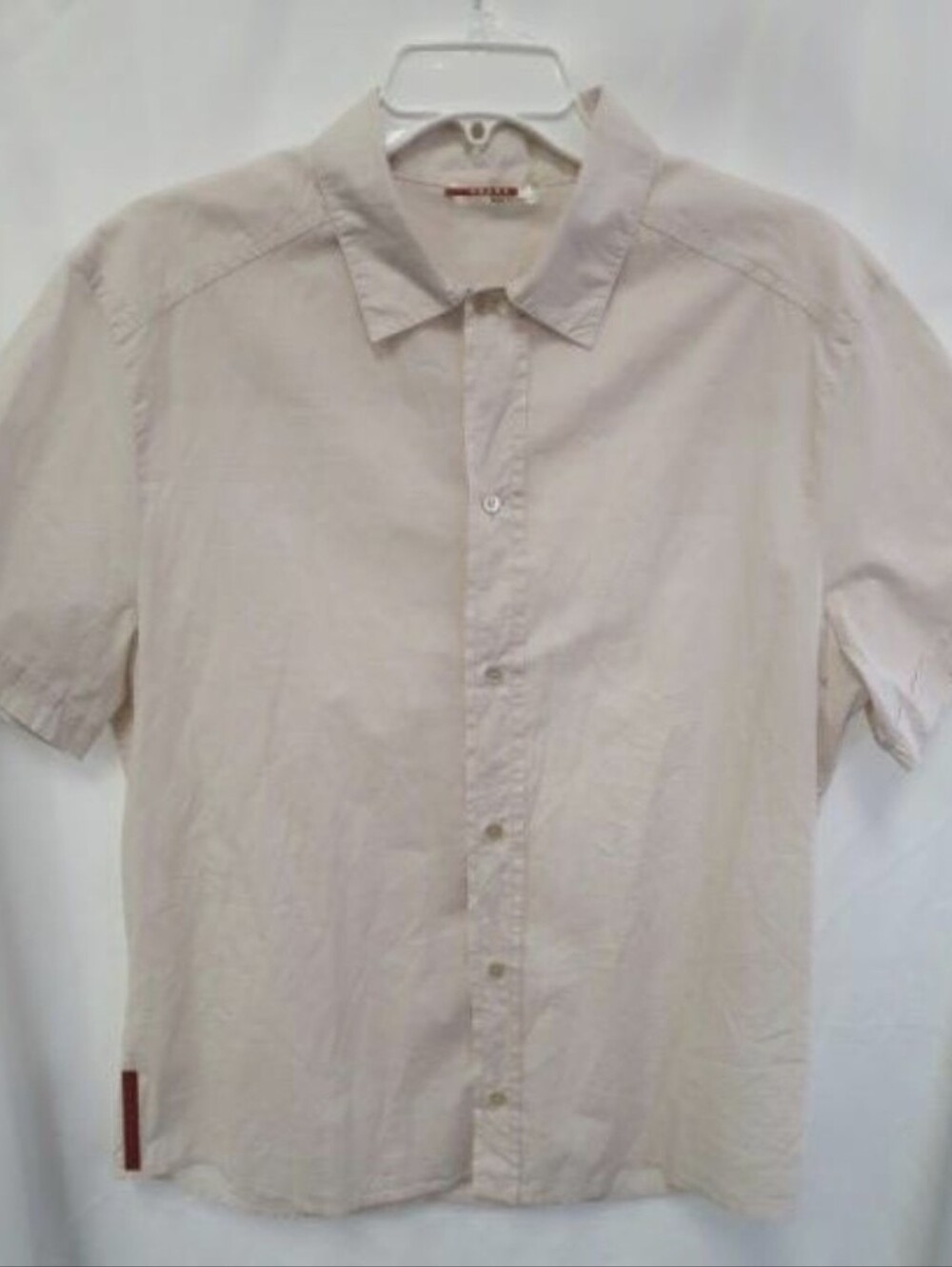Vintage Prada Sport Linea Rossa Short Sleeve Shirt Cream XXL COA Authentic
